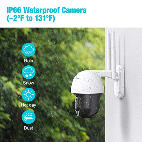 Security Camera Outdoor Conico 360° View 1080P WiFi Home Surveillance Camera with Pan/Tilt