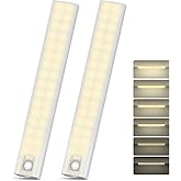 10” Under Cabinet Lights, 68LEDS Motion Sensor Light Indoor, Rechargeable Battery Magnetic Closet Light, Under Counter Lights