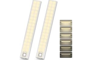 10” Under Cabinet Lights, 68LEDS Motion Sensor Light Indoor, Rechargeable Battery Magnetic Closet Light, Under Counter Lights