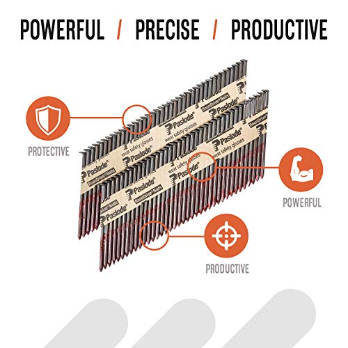 Paslode, Framing Nails, 650830, 30 Degree RounDrive Brite, 3 Inch X.131 Gauge, Smooth, 2,500 Per