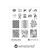 Winstonia Nail Art Stamping Image Plate - Wedding Bliss