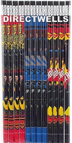 Batman Vs Superman Dawn Justice Authentic Licensed 12 Wood Pencils Pack