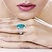 Turquoise Ring in Sterling Silver 925 & Genuine Turquoise Size 6 to 11 (Classic, 8)