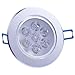 LEMONBEST® Super Bright Real 7W LED Ceiling Light Spotlight Recessed Downlighting Fixture 7 watts, Cool White