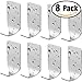Self Adhesive Wall Hook Coat Hooks Stainless Steel Towel Hooks Key Hooks for Home Kitchen Coats Hats Keys Bags Brushed Finish, Pack of 8