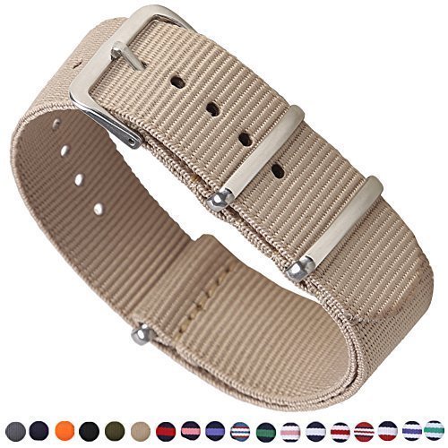STYLELOVER Premium NATO Watch Bands Nylon Straps Width 16mm 18mm 20mm 22mm 24mm