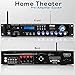 Bluetooth Home Audio Power Amplifier -4 Ch. 3000W, Stereo Receiver w/ Speaker Selector, FM Radio, USB, Headphone, 2 Wireless Mics for Karaoke, Great for Home Entertainment System – Pyle PWMA4001BTthumb 1