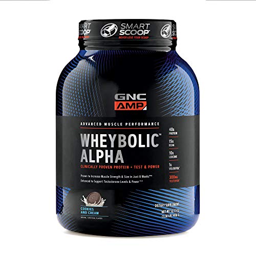 GNC AMP Wheybolic Alpha Whey Protein Powder Cookies and Cream, 22