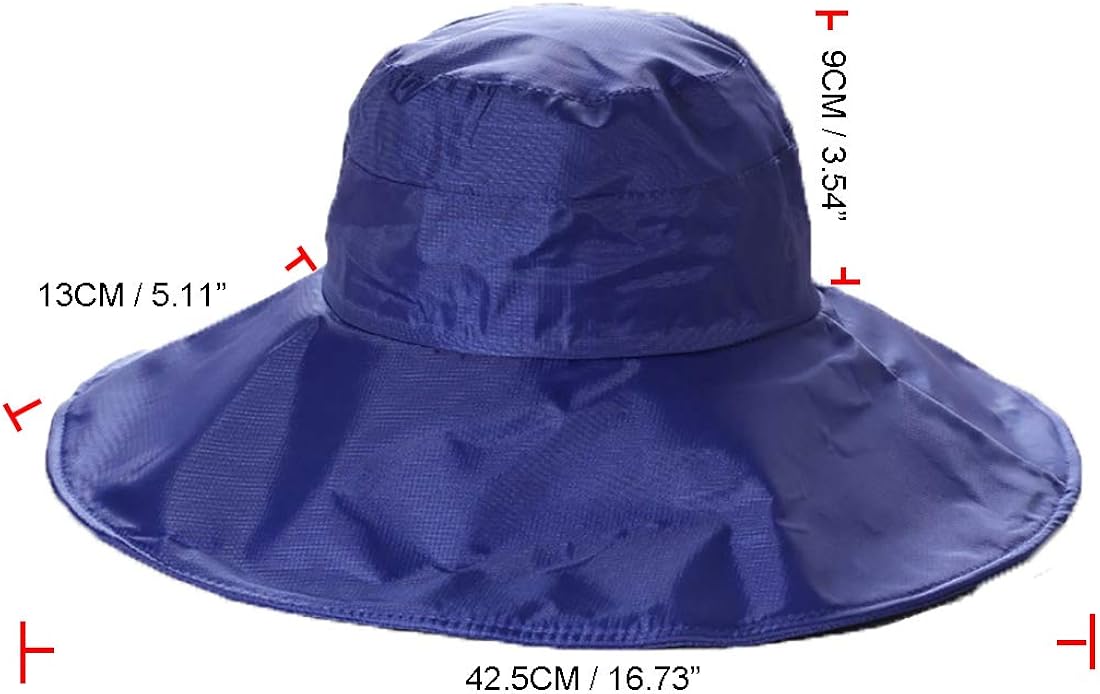 BeFur Fishing Rain Hat for Men Women Wide Brim UV Protection Boonie Hat Outdoor Safari Cap Blue at  Women’s Clothing store