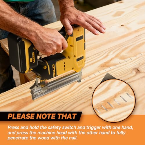 Cordless 18GA 2-in-1 Nail Gun & Staple Gun, Compatible with Dewalt 20V Max Battery (No Battery), Electric Brad Nailer & Stapler Battery Powered with 1200 Nails & Staples for DIY, Woodworking
