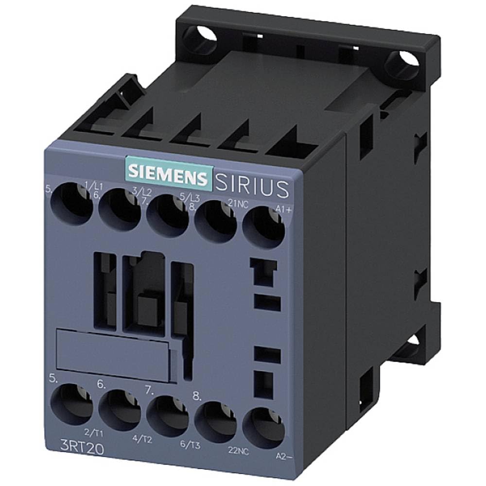 Siemens 3RT2016-1BB42 CONTACTOR, AC-3, 4KW/400V, 1NC, DC 24V, 3-POLE, SZ S00 SCREW TERMINAL, White