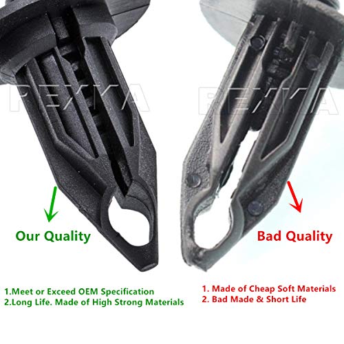 Rexka 40pcs Bumper Cover Retainer Clips 12mm Push Pin Compatible with