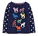 Fiream Girls' Cotton Crewneck Solid Long Sleeve T-shirt(7465TZ,18M)