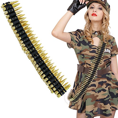 Uniton Bullet Belt Gold (Halloween Costume Accessory)
