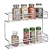 InterDesign Classico 2-Shelf Wall Mount Spice Organizer Rack for Kitchen Storage - Chrome