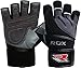 RDX Weight Lifting Gloves for Gym Workout - Cowhide Leather, Long Wrist Support with Anti Slip Palm Protection - Great Grip for Fitness, Bodybuilding, Powerlifting, Strength Training & Exercise