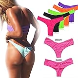 2017 NEW Womens Swimwear Sexy Sweet Heart Brazilian Bikini Bottom Hipster Swimsuit Beachwear Swimwear, Black, XL