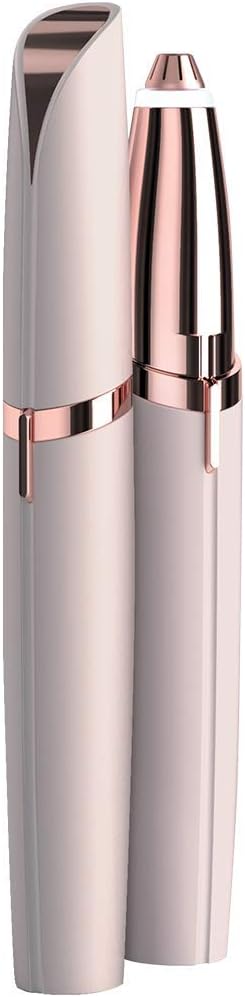 Eyebrow Hair Remover, Electric Painless Eyebrow Trimmer Epilator for Women, Portable Eyebrow Hair Removal Razor with Light (Battery Not Included)
