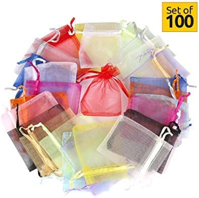 Hesky Bolsas de Organza de Regalo (100 Piezas, 10 Colores ...