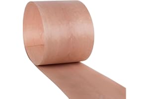 SAMLEE Natural Cherry Thin Wood Veneer - Wavy Grain, 6" Width - Ideal for Furniture, Speaker Renovation, and Guitar Decoration - Decorative Veneer Sheet, 6" x 98"