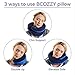 BCOZZY Travel Neck Pillow for Airplane– Patented Double Support for Head, Neck, and Chin. Best for Long Flights, Plane Sleeping, and Car Rides. Adjustable Size. Washable. Carry Bag. Large, Purple