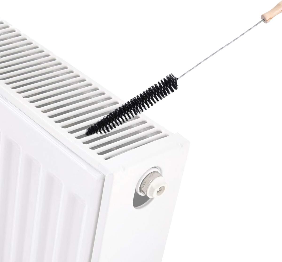 Brosse pour radiateur,AIEVE manche long et brosse pour radiateur flexible pour le nettoyage du
