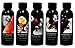 Earthly Body Hemp Seed Edible Massage and Body Oil Gift Set Travel Size [ 2 oz x 5 Bottles]