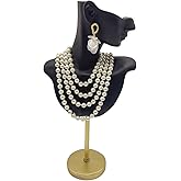 Mosielory Jewelry Display Stand Jewelry Mannequin Bust Necklace Earring Display Holder Stand, Necklace Bust Jewelry Bust Stand Easel Rack for Selling Show Home Gift