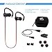 SoundPEATS Wireless Earbuds Sport In-Ear Secure Fit Bluetooth Headphones for Running with Microphone (6 Hours Play Time, Bluetooth 4.1, aptx, Sweatproof) - Q9A Red