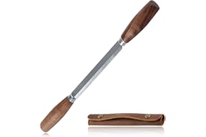 GOLD DEER Woodworking Tool 4.3" Drawknife SK5 Draw Knife with Leather Sheath Wood Carving Tools Wood Draw Knife Woodworking W