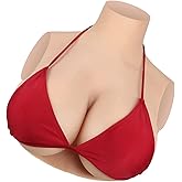 Crossdresser Silicone Breast Forms Fake Boobs Breastplate for Drag Queen Transgender B-I Cup (Silicone-Filled Breast Plate)