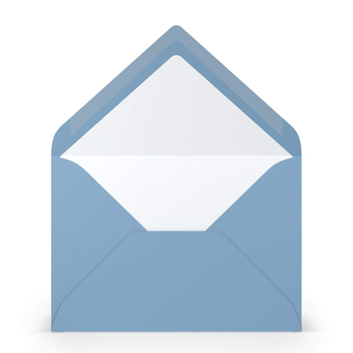 PAPERADO Envelopes DIN B6 Dark Blue, Light Blue, 100 g/m², Without Window, 17.8 x 12.5 cm, Wet Seal, Pointed Flap (Pack of 50)