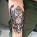 DaLin 4 Sheets Temporary Tattoos, Lion, Hawks, Owl, Skull