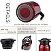 SDREAM 68 Oz Coffee Carafe Stainless Steel Double Walled Thermal Carafe Heat Retention Vacuum Thermos Tea Pot for Keeping Hot/Cold Beverage (Red)