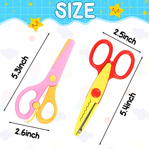 LovesTown Paper Edge Scissor Set,7 Pcs Shape Scissors Designs Pattern Scissors Craft Art Scissors for DIY Photos Album Scrapbooking