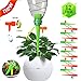 【2019 New】 Self Watering Spikes，Universal Plant Watering Devices， Plant Spikes System Suitable for All Bottle Mouths with mounting Bracket Automatic Vacation Drip Watering Bulbs Globes Stakes System
