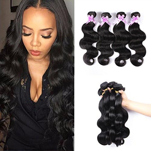 Shengmeiyuan Beauty Show 8-30inches Grade 9A Unprocessed Brazilian Body Wave Virgin Hair 1 Bundles Rosa Hair Products Human Hair Weave Extensions Natural Black Color(26)