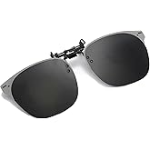 GLEXAL Cat Eye Clip On Polarized Sunglasses for Women UV400 Lens Compact Fit Non Flip Up