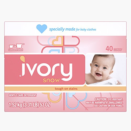 Ivory Snow Baby Powder Laundry Detergent, 40 Loads - Packaging May Vary