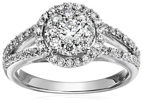 14k White Gold Composite Diamond Wedding Ring (1 cttw, H-I Color, I1-I2 Clarity), Size 7