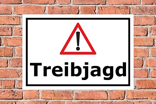 Melis-Folienwerkstatt Schild Treibjagd - 60x40cm - Bohrlöcher - 3mm Aluverbund â 20 VAR S00351-017-A – Bild 3