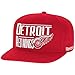 NHL Detroit Red Wings Men's High Box Flat Brim Snapback Cap, One Size, Red