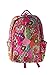 Vera Bradley Laptop Backpack (Updated Version) with Solid Color Interiors (Pink Swirls with Pink Interiors)