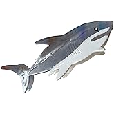 OMG Decor Novelty Big White Shark Hair Clip,Acetate Hair Claw,Small Hair Clips for Women,Grey
