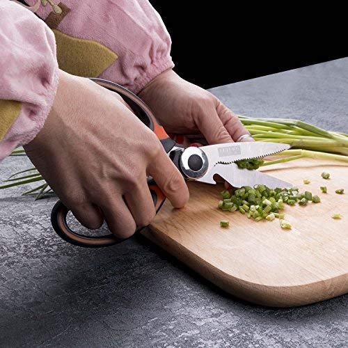Kitchen shears- Soufull Multifunctional Stainless Steel Poultry Scissors for Poultry Meat Vegetables Herbs BBQ Open Jars and Nut Cracker -Kitchen Scissors for Kitchen - Thumbnail 5