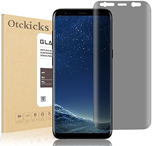 Otckicks Galaxy s8 Privacy Screen Protector Glass (Full Screen Coverage), Bye-Bye-Bubble Samsung Galaxy S8, s8 Anti-Spy Tempered Glass Screen Protector (s8, Privacy)