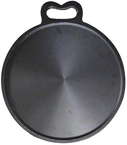 Qualy Investo Cast Iron Tawa, 11 Inches, Grey