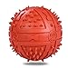 Dog Squeaky Toys Jakpak Durable Rubber Squeaky Ball for Dogs Non Toxic Silicone Chew Resistant Fun Toy with Quack Sound Floatable Dog's Sound Toy for Animal Training Biting Outside Playing,Red