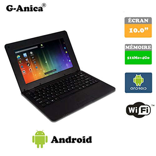 Netbook Laptop Android 4.2 HDMI Ã©cr.10 (Wifi-SD-MMC)-(Black)