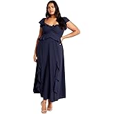 City Chic Women's Plus Size Dress - Fee Frill Maxi